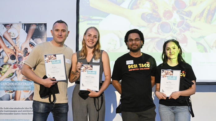 Das Podium von GESCHMACKSTALENTE 2025